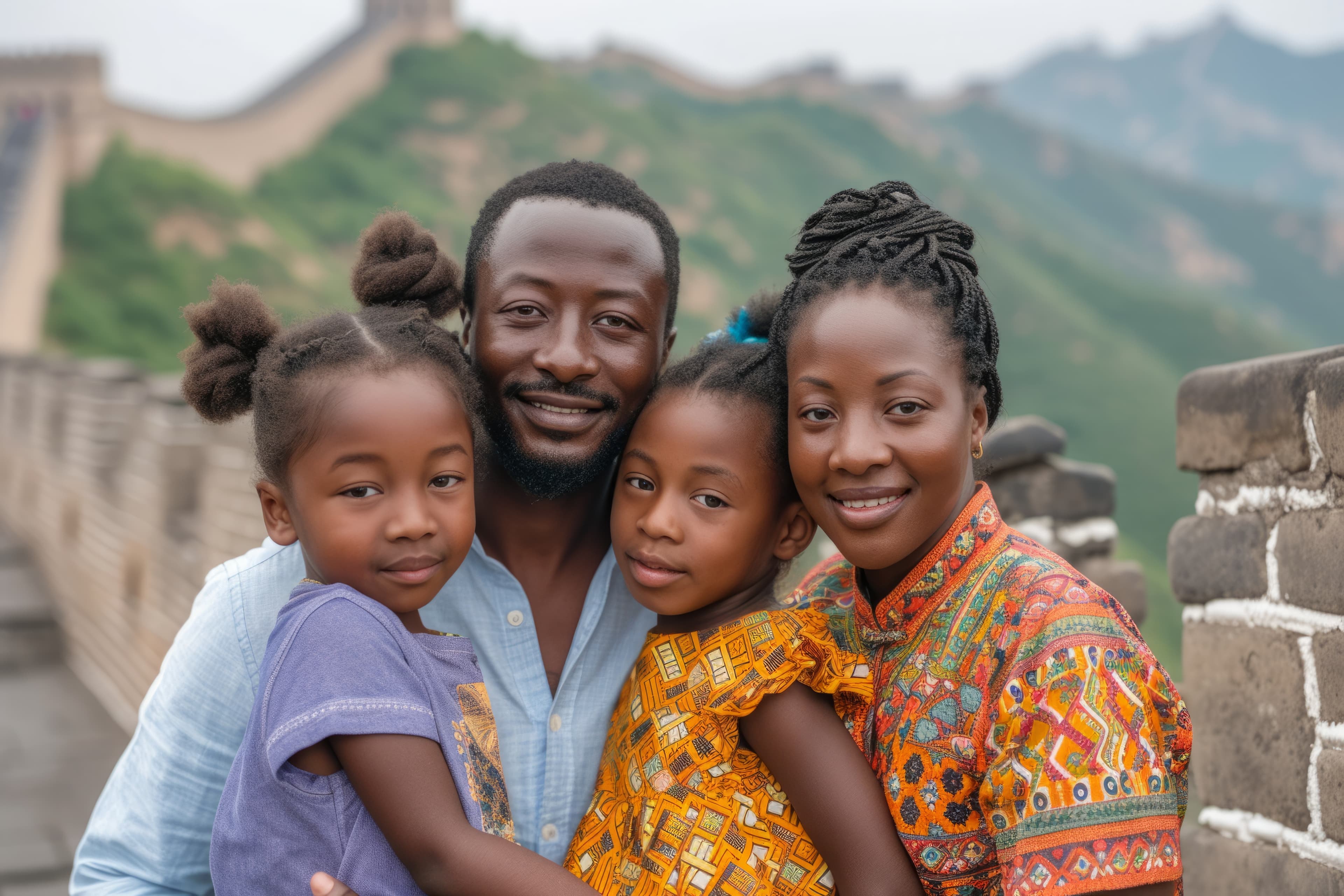 A family smiling together