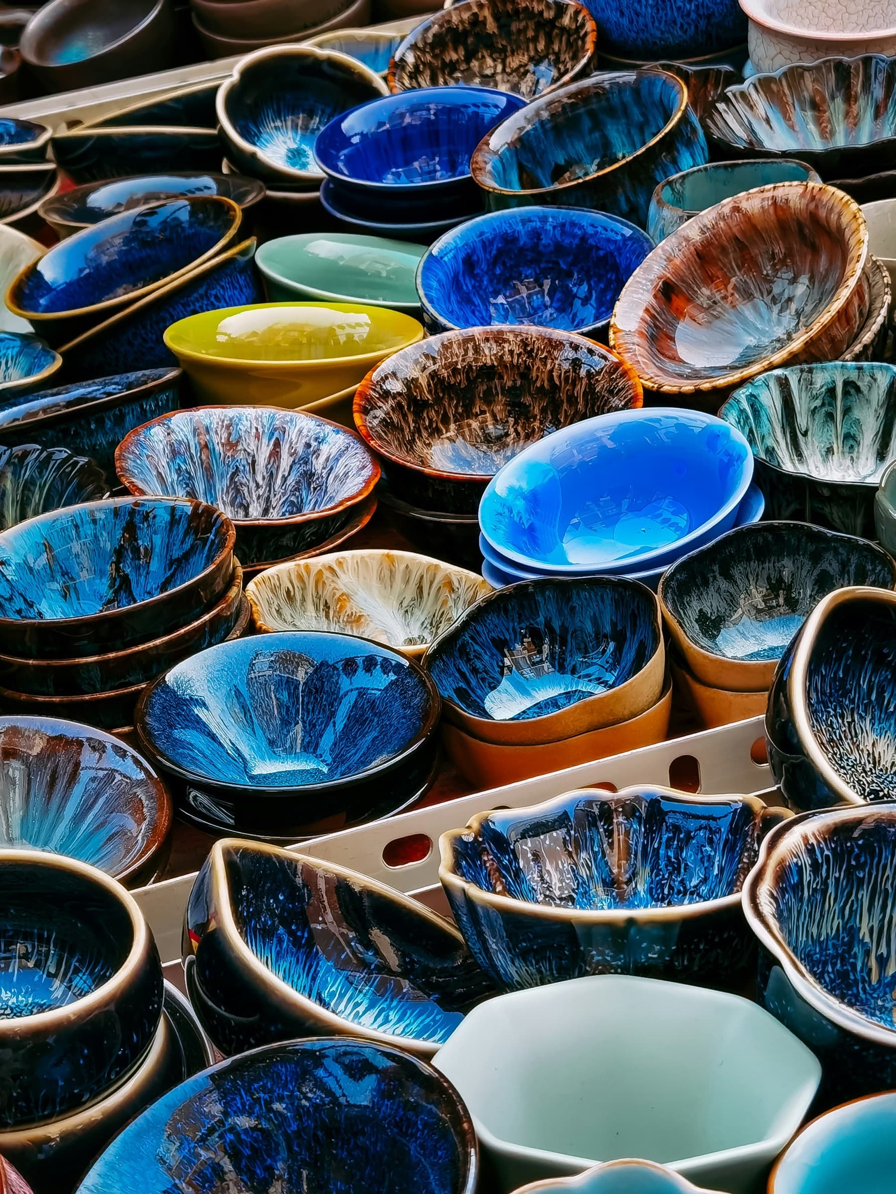 Handmade goods on a market stall
